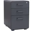 Stow 3 Drawer Vertical File, Charcoal, Letter/Legal, 15.75''W (103536) File Cabinets