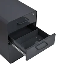 Stow 3 Drawer Vertical File, Charcoal, Letter/Legal, 15.75''W (103536) File Cabinets