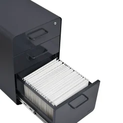 Stow 3 Drawer Vertical File, Charcoal, Letter/Legal, 15.75''W (103536) File Cabinets