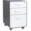 Online Stow 3-Drawer File Cabinet, Rolling Cabinet with Casters, Letter/Legal, Charcoal/White, 20"D (103698) File Cabinets