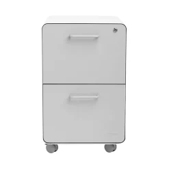 New Stow 2-Drawer Mobile Vertical File Cabinet, Letter/Legal Size, Lockable, 25