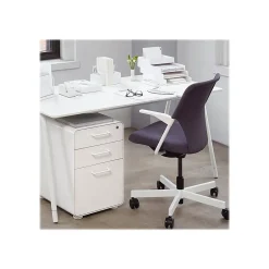 Stow 3-Drawer Mobile Vertical File Cabinet, Letter/Legal Size, Lockable, 24