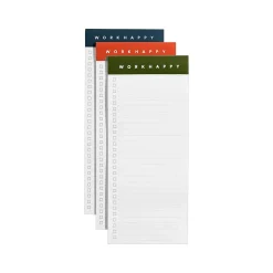 Poppin Work Happy Magnetic List Pads, Lagoon/Clay/Olive, 50 Sheets/Pad, 3 Pads/Pack (106511) Online