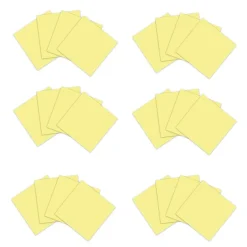 100% Recycled Paper Super Sticky Notes, 3" x 3", Canary Collection, 70 Sheets/Pad, 24 Pads/Pack (654R-24SSCY-CP) Post-It Notes