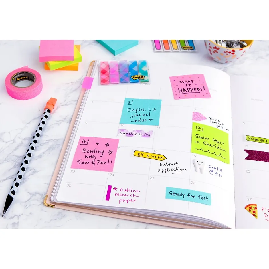 Discount Bright Colors Notes, 1 7/8" x 1 7/8", Assorted Collection, 400 Sheet/Pad (2051-BRT) Post-It Notes