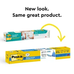 Outlet Easy Erase Plastic Adhesive Dry-Erase Whiteboard, 4' x 3' (FWS4X3) Dry Erase