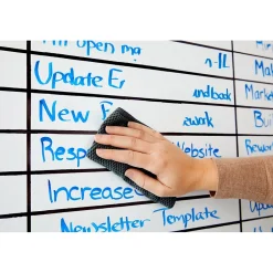 Outlet Easy Erase Plastic Adhesive Dry-Erase Whiteboard, 4' x 3' (FWS4X3) Dry Erase