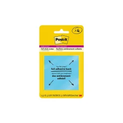 Hot Full Adhesive Notes, 3" x 3", Energy Boost Collection, 30 Sheet/Pad, 4 Pads/Pack (F3304SSAU) Post-It Notes