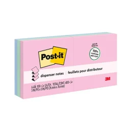 Online Greener Recycled Pop-up Notes, 3" x 3", Collection, 100 Sheet/Pad, 6 Pads/Pack (R330RP-6AP) Post-It Notes