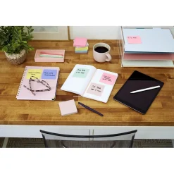 Online Greener Recycled Pop-up Notes, 3" x 3", Collection, 100 Sheet/Pad, 6 Pads/Pack (R330RP-6AP) Post-It Notes