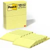 Best Notes, 3" x 5", Canary Collection, Lined, 100 Sheet/Pad, 12 Pads/Pack (635YW) Sticky Notes