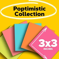 Notes, 3" x 3", Collection, 100 Sheet/Pad, 14 Pads/Pack (65414AN) Post-It Notes