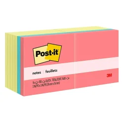 Best Notes, 3" x 3", Poptimistic Collection, 100 Sheet/Pad, 14 Pads/Pack (65414YWM) Post-It Notes