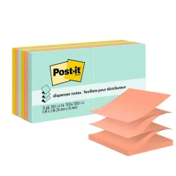 Best Pop-up Notes, 3" x 3", Collection, 100 Sheet/Pad, 12 Pads/Pack (R33012AP) Post-It Notes