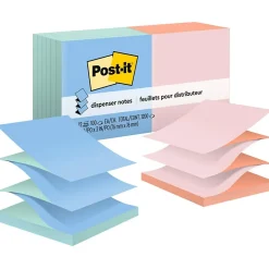 Pop-up Notes, 3" x 3", Beachside Café Collection, 90 Sheet/Pad, 12 Pads/Pack (R330UALT) Sticky Notes