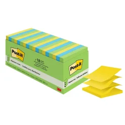 Sale Pop-up Notes, 3" x 3", Collection, 100 Sheet/Pad, 18 Pads/Pack (R33018AUCP) Post-It Notes