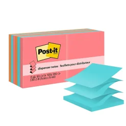 Best Pop-up Notes, 3" x 3", Collection, 100 Sheet/Pad, 12 Pads/Pack (R33012AN) Post-It Notes
