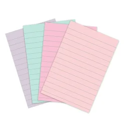 Outlet Recycled Super Sticky Notes, 4" x 6", Collection, 45 Sheet/Pad, 4 Pads/Pack (4621R-4SSNRP) Post-It Notes