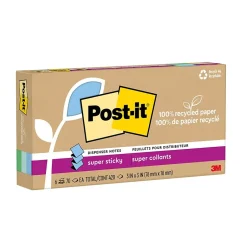 Sale Recycled Super Sticky Pop-up Notes, 3" x 3", Collection, 70 Sheet/Pad, 6 Pads/Pack (R330R-6SST) Post-It Notes