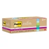 Hot Recycled Super Sticky Notes, 3" x 3", Oasis Collection, 70 Sheet/Pad, 12 Pads/Pack (654R-12SST) Post-It Notes