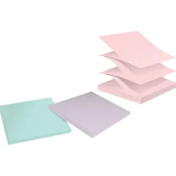 Online Recycled Super Sticky Pop-up Notes, 3" x 3", Collection, 70 Sheet/Pad, 6 Pads/Pack (R330R-6SSNRP) Post-It Notes