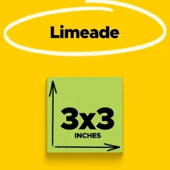 Hot Super Sticky Notes, 3" x 3", Marrakesh Collection, 90 Sheet/Pad, 5 Pads/Pack (654-5SSLE) Post-It Notes