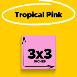 Outlet Super Sticky Notes, 3" x 3", , 90 Sheet/Pad, 5 Pads/Pack (654-5SSNP) Post-It Notes