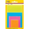 Hot Super Sticky Notes, Assorted Sizes, Energy Boost Collection, 45 Sheet/Pad, 4 Pads/Pack (4622-SSAU) Post-It Notes