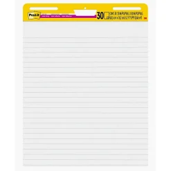 Best Super Sticky Notes, 25" x 30", Assorted Collection, Lined, 30 Sheet/Pad (561WLSS) Easel Paper Pads