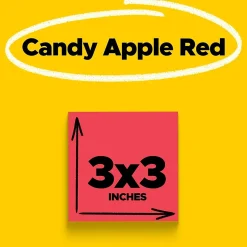 Best Super Sticky Notes, 3" x 3", Saffron, 90 Sheet/Pad, 5 Pads/Pack (654-5SSRR) Post-It Notes