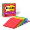 Online Super Sticky Notes, 4" x 4", Playful Primaries Collection, Lined, 90 Sheet/Pad, 6 Pads/Pack (6756SSAN) Post-It Notes