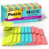 Clearance Super Sticky Pop-up Notes, 3" x 3", Supernova Neons Collection, 90 Sheets/Pad, 18 Pads/Pack (R330-18SSMIACP) Post-It Notes