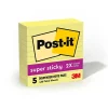 Super Sticky Pop-up Notes, 4" x 4", Canary Collection, Lined, 90 Sheet/Pad, 6 Pads/Pack (R440YWSS) Sticky Notes