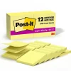 Outlet Super Sticky Pop-up Notes, 3" x 3", Canary Collection, 90 Sheet/Pad, 12 Pads/Pack (R33012SSCY) Sticky Notes