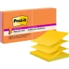 Sale Super Sticky Pop-up Notes, 3" x 3", Energy Boost Collection, 90 Sheet/Pad, 6 Pads/Pack (R330-6SSUC) Post-It Notes