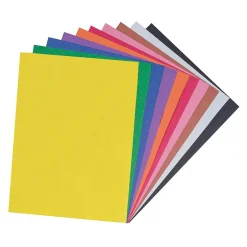 New 9" x 12" Construction Paper, Assorted Colors, 100 Sheets Per Pack, 5 Packs (PAC6504-5) Construction Paper