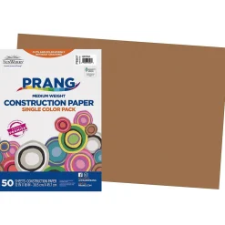 Outlet 12" x 18" Construction Paper, Light Brown, 50 Sheets/Pack (P6907-0001) Construction Paper