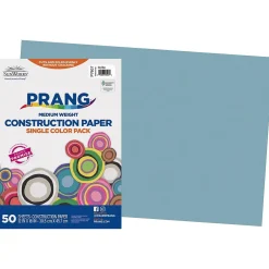 Sale 12" x 18" Construction Paper, Sky Blue, 50 Sheets/Pack (P7607-0001) Construction Paper