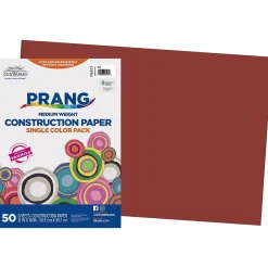Outlet 12" x 18" Construction Paper, Red, 50 Sheets/Pack (P6107-0001) Construction Paper