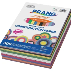Smart Stack 9" x 12" Construction Paper, Assorted Colors, 300 Sheets/Pack (P6525-0001) Construction Paper