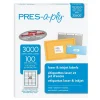 Pres-a-ply Laser/Inkjet Address Labels, 1" x 2-5/8", White, 3,000 Labels/Box (30600) Hot