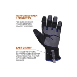 Work Gloves<Proflex 817 Reinforced Thermal Utility Gloves, Black, Large (17354)
