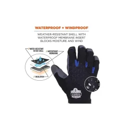Work Gloves<Proflex 817WP Reinforced Thermal Waterproof Utility Gloves, Black, XL (17375)