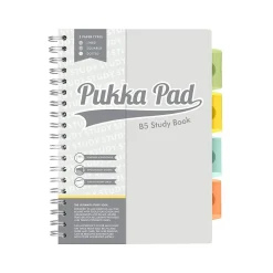 Pukka Pad B5 Study Book Customizable Notebook, 7.09" x 9.6", 120 Sheets, Gray/Silver (9824-STU) Best
