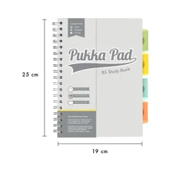 Pukka Pad B5 Study Book Customizable Notebook, 7.09