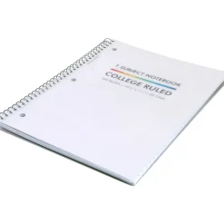 Pukka Pad Basics Subject Notebook, 7.5" x 10.5", College-Ruled, 80 Sheets, White, 3/Pack (9759-BAS) New