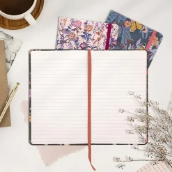 Pukka Pad Bloom Subject Notebooks, Narrow Ruled, Black, 3/Pack (PUK9493BLM)