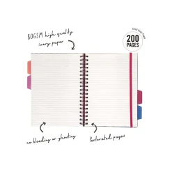 Pukka Pad Bloom 5-Subject Subject Notebooks, 6.9