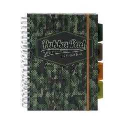 Pukka Pad Camo Knit B5 5-Subject Notebooks, 7" x 10", Ruled, 100 Sheets, Green, 3/Pack (9756-CAM) Sale