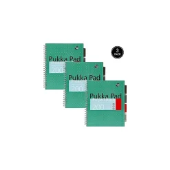 Pukka Pad Metallic 5-Subject Notebook, Ruled, 100 Sheets, Green, 3/Pack (8748-MET) Discount